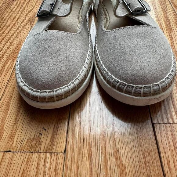 Seavees Mesa Mary Jane Espadrille Women's Size 7.5 Oyster Suede Flats Like New - Picture 7 of 8